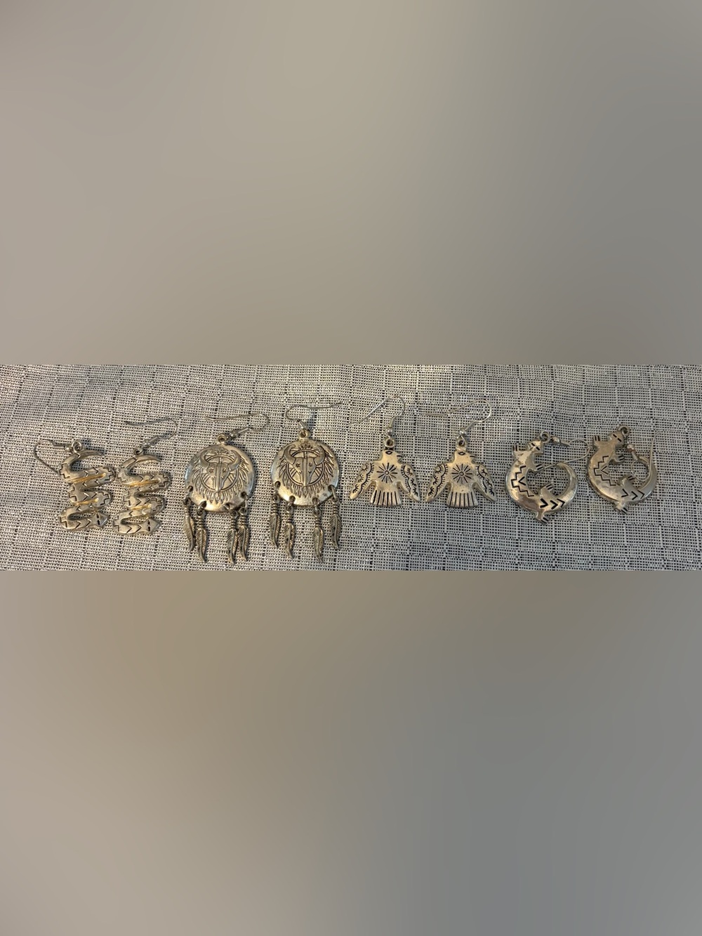 Four Pair Southwestern Style Earrings
